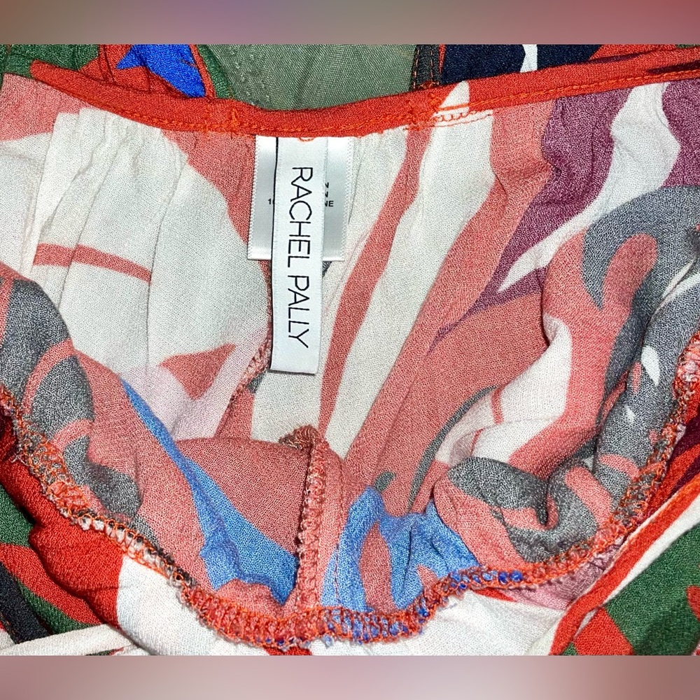 RACHEL PALLY Red Leaf Print Reversible Halter Maternity Dress, Size XS, LIKE NEW - Picture 12 of 13